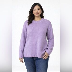 J. Crew Lavender Crew‎ Neck Sweater 100% Wool
